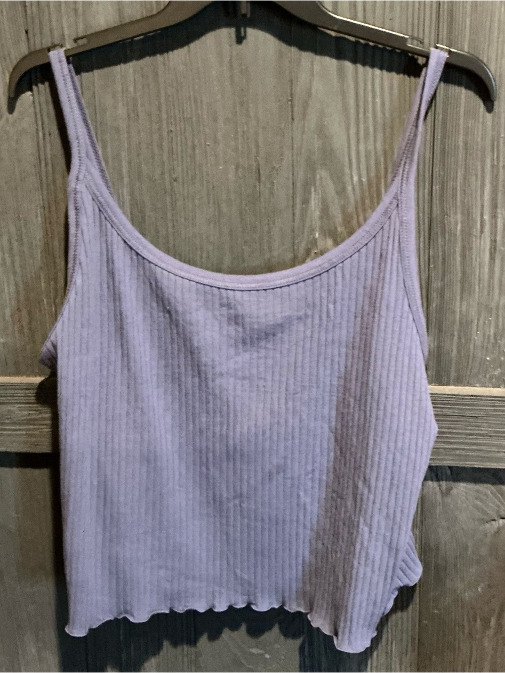 Old Navy Lilac Ribbed Cropped Tank Top